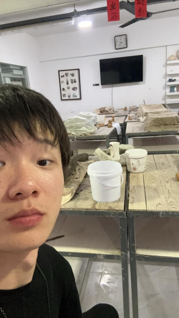 Huiyuan Zhang in His Ceramic Studio, London